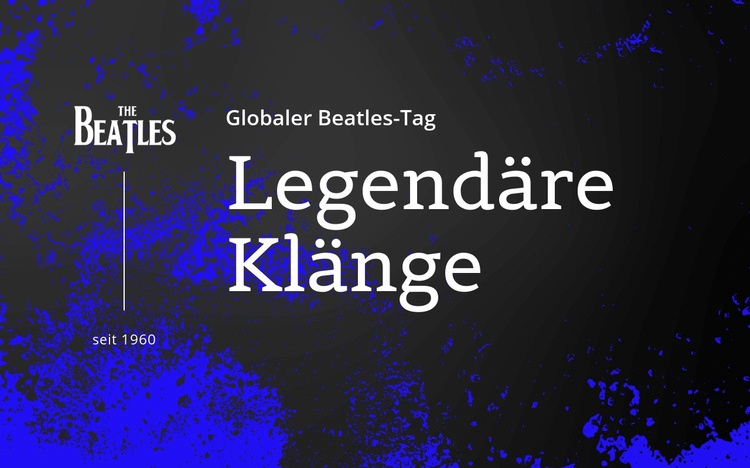 Beatles legendäre Sounds Eine Seitenvorlage