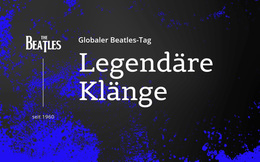 Beatles Legendäre Sounds – Fertiges Website-Design