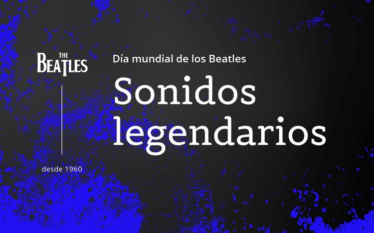 Sonidos legendarios de los Beatles Maqueta de sitio web