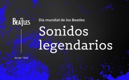 Plantilla De Una Página Más Creativa Para Sonidos Legendarios De Los Beatles