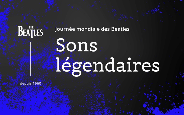 Sons légendaires des Beatles Maquette de site Web