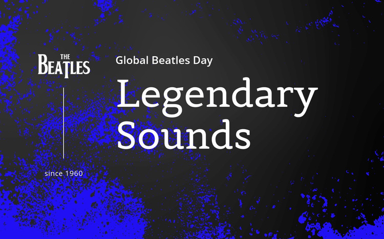 Beatles legendary sounds Homepage Design