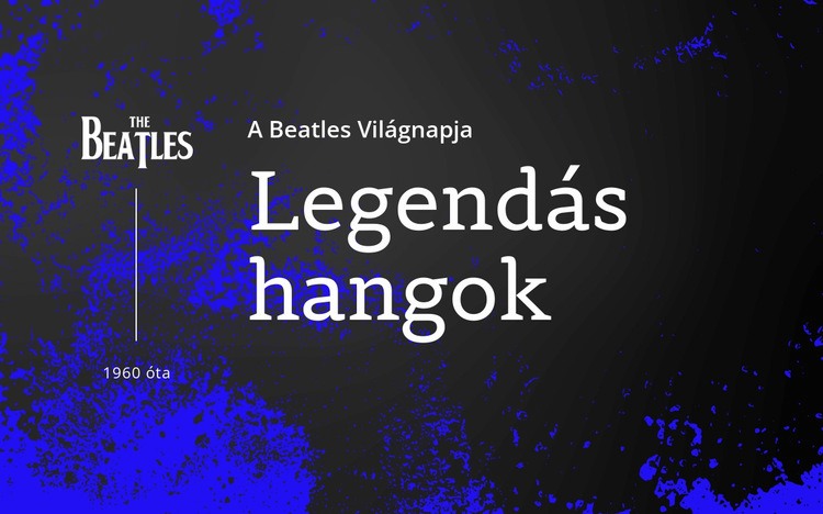 Beatles legendás hangok Weboldal tervezés