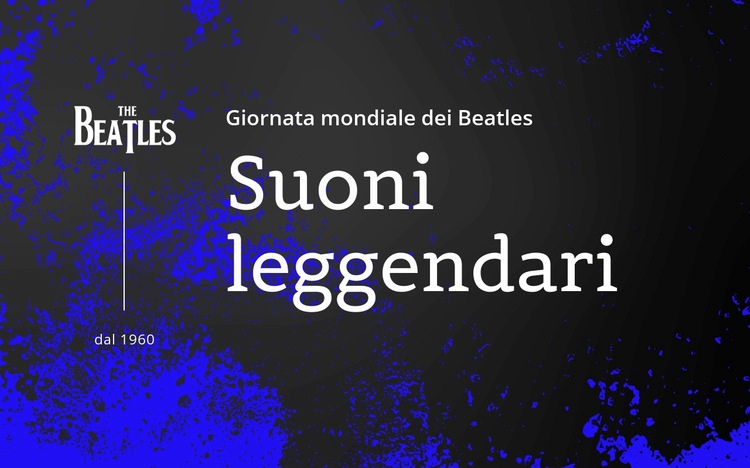 Suoni leggendari dei Beatles Mockup del sito web