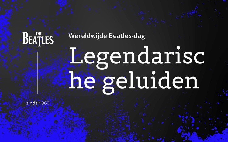 Beatles legendarische geluiden Website mockup