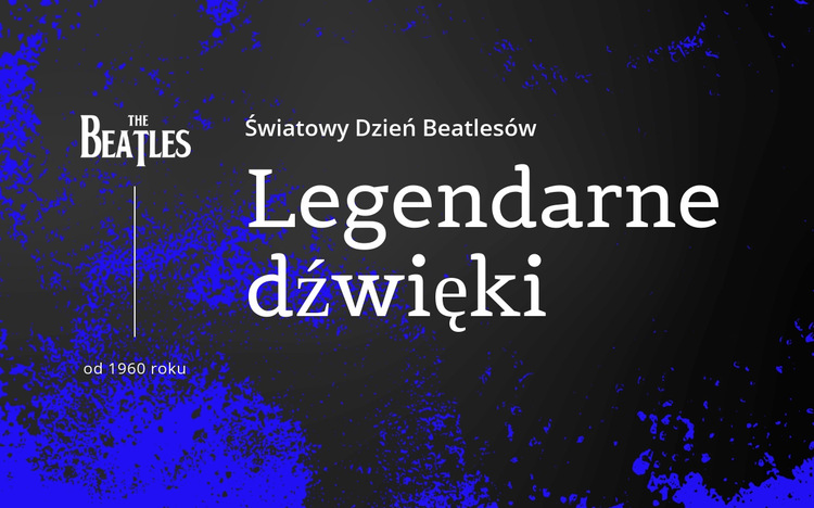 Legendarne dźwięki Beatlesów Szablon witryny sieci Web