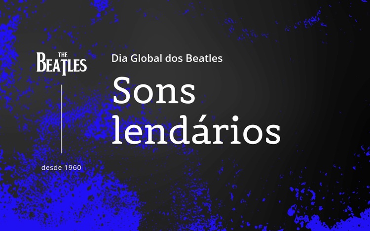 Sons lendários dos Beatles Maquete do site