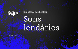 Sons Lendários Dos Beatles - Modelo De Site Joomla