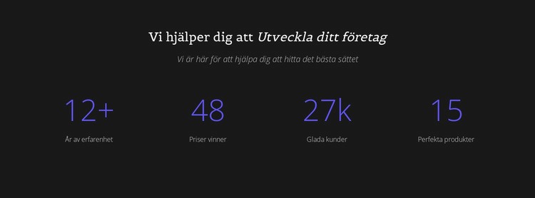 Motverka ditt företag CSS -mall