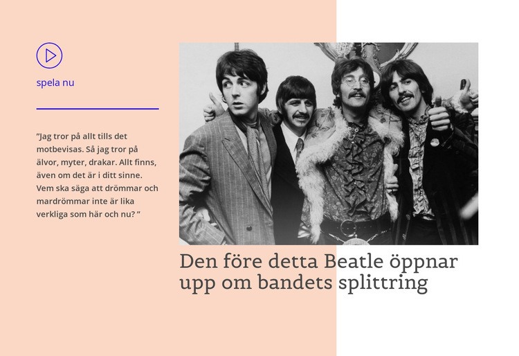 Beatle öppnar sig WordPress -tema