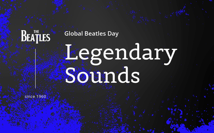 Beatles legendary sounds Website Mockup