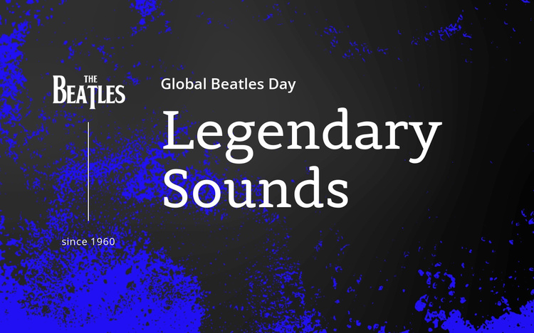 Beatles legendary sounds Website Template
