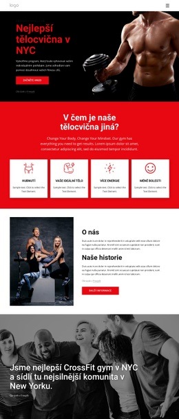 Nejlepší Crossfitová Posilovna – Responzivní Web