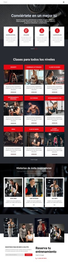 Clases De Crossfit Para Todos Los Niveles - Diseño De Sitio Web Adaptable