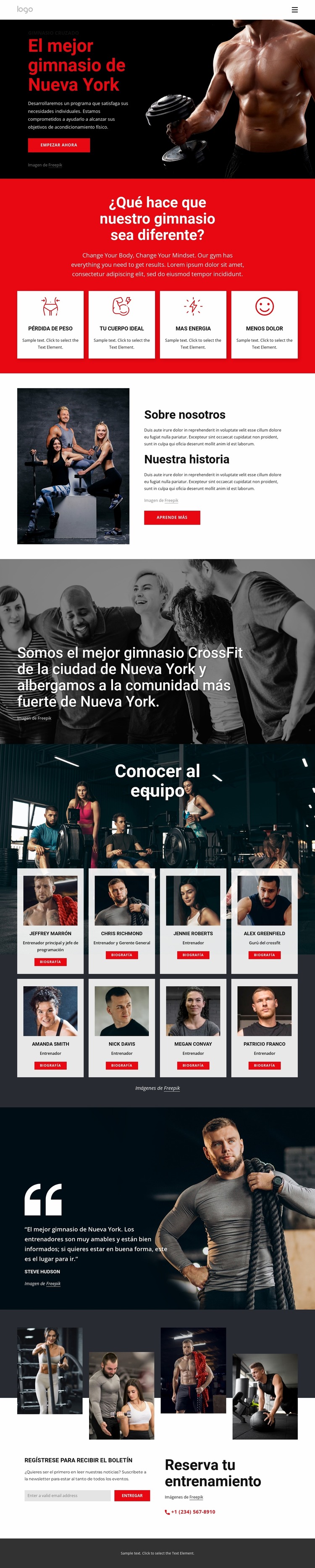 El mejor gimnasio de crossfit Plantilla Joomla