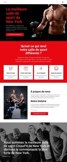 La Meilleure Salle De Crossfit - Maquette Web