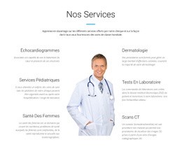 Service De Centre Médical : Modèle D'Une Page Pour N'Importe Quel Appareil