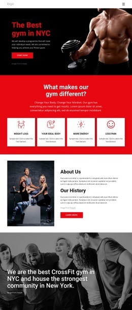 The best crossfit gym - Html Code Example by Nicepage