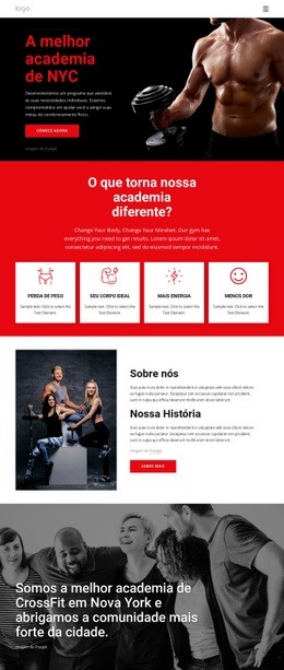 A Melhor Academia De Crossfit - HTML Website Builder