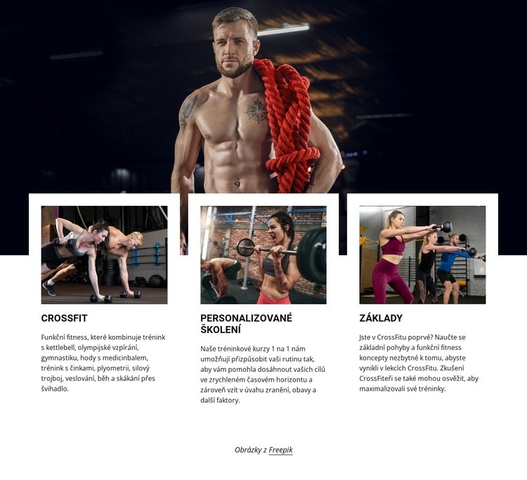 Crossfit třídy Šablona HTML