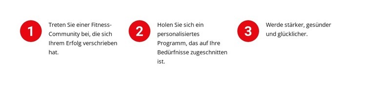 Texte mit Zahlen HTML5-Vorlage