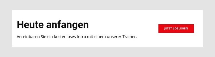 Heute ist der beste Tag, um mit dem Training zu beginnen HTML5-Vorlage