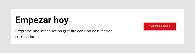 Hoy es el mejor día para empezar a entrenar Plantilla