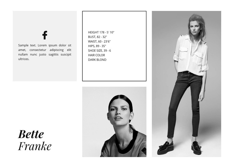 Fashion Model Homepage Design