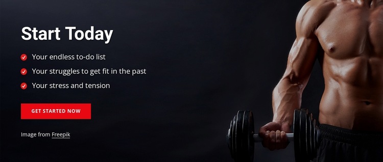 Start to train with us today HTML5 Template