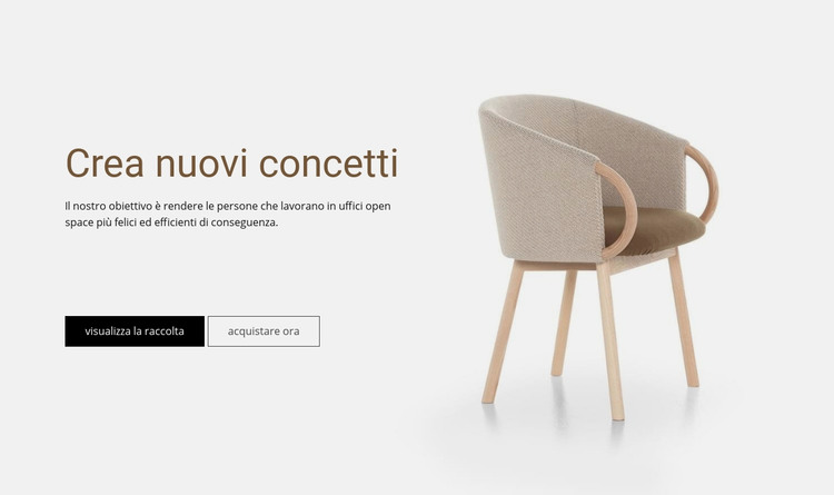 Crea nuovi concetti Modello HTML