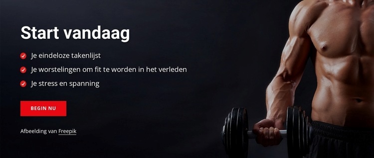 Start vandaag nog met trainen bij ons Bestemmingspagina