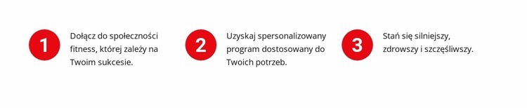 Teksty z liczbami Szablon HTML5