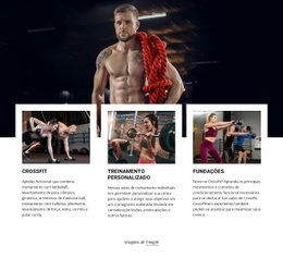 Design De Site Pronto Para Uso Para Aulas De Crossfit