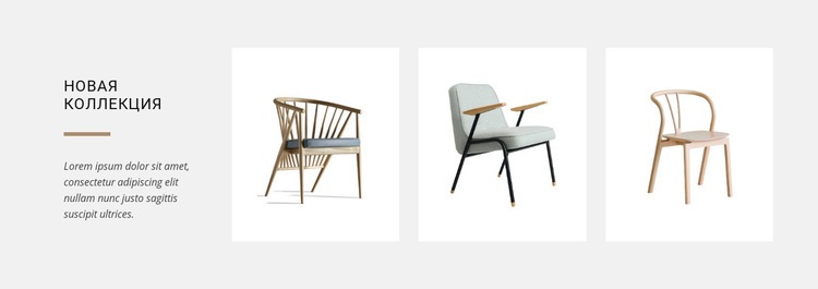 Новые коллекции стульев HTML5 шаблон