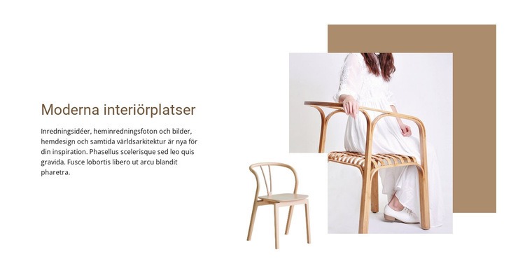 Moderna interiörplatser Hemsidedesign