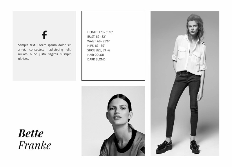 Fashion Model Web Page Designer