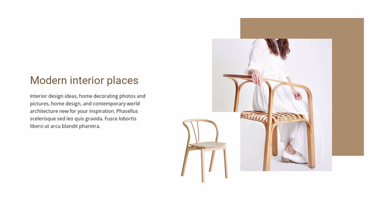 Modern interior places Landing Page