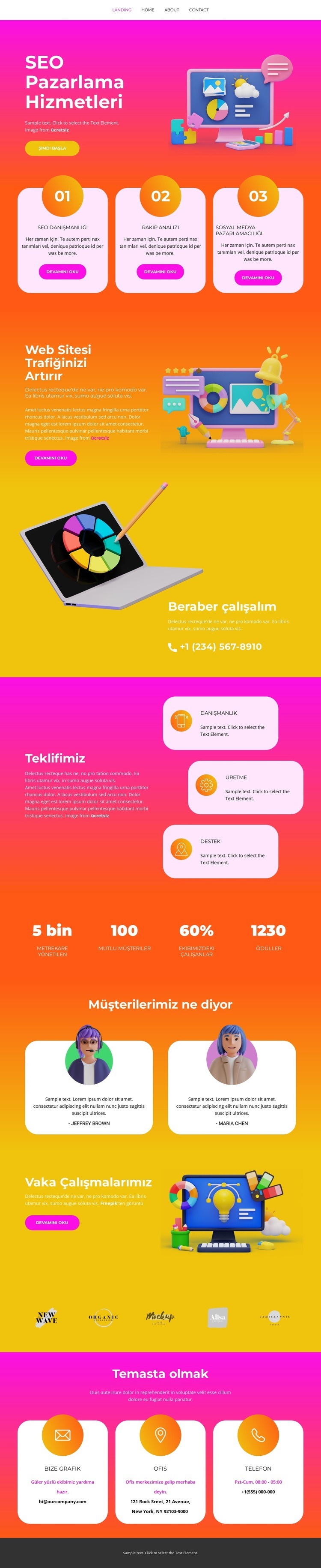 Kanıtlanmış Performans Web Sitesi Mockup'ı