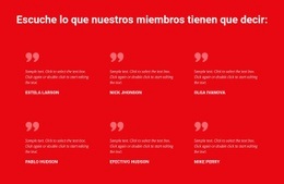 Escuche Lo Que Nuestros Miembros Tienen Que Decir - Hermoso Diseño De Sitio Web