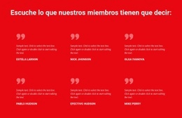 Escuche Lo Que Nuestros Miembros Tienen Que Decir - Plantillas De Sitios Web