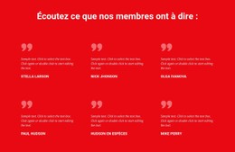 Écoutez Ce Que Nos Membres Ont À Dire Modèle HTML CSS Réactif