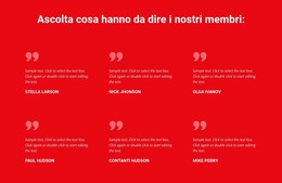 Ascolta Cosa Hanno Da Dire I Nostri Membri - Modello Di Pagina HTML