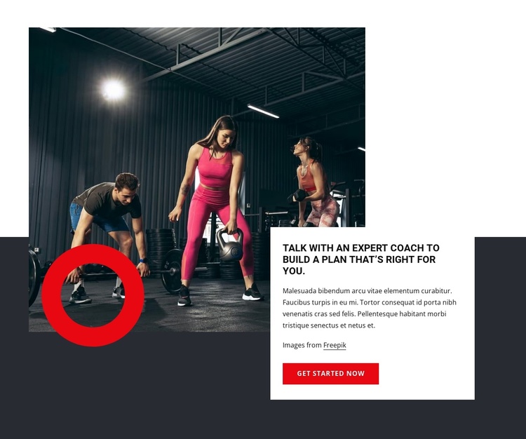 We personalize the workout to your level Joomla Template