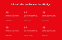 Hör Vad Våra Medlemmar Har Att Säga Mall HTML CSS Responsiv