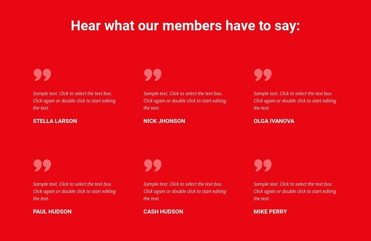 Hear what our members have to say Web Design