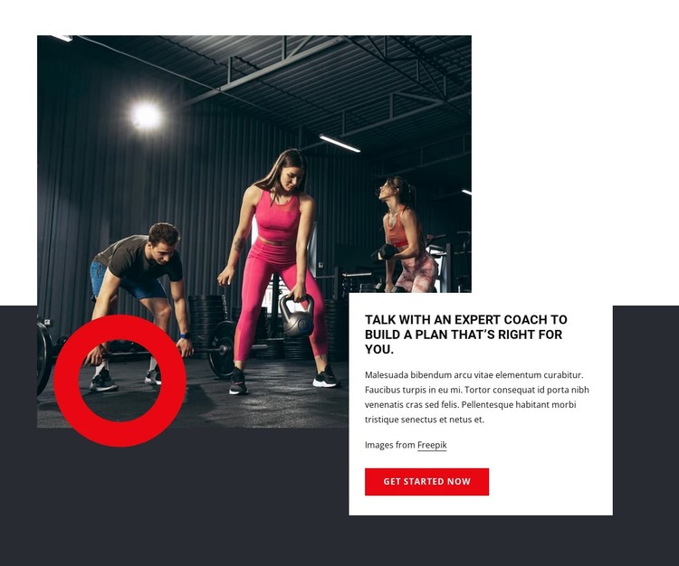 We personalize the workout to your level Web Design