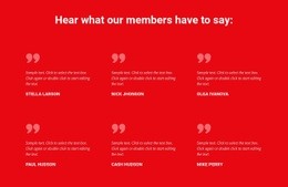 Hear What Our Members Have To Say