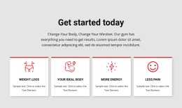 Workout And Training Programs Basic CSS Template