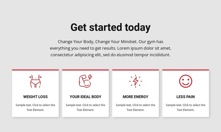 Workout and training programs CSS Template