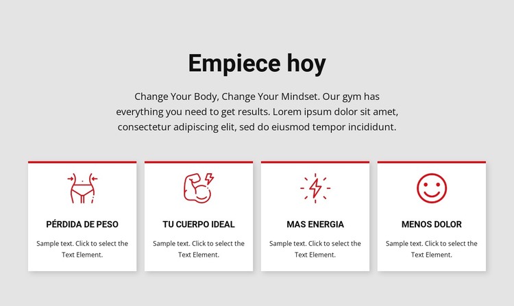 Programas de entrenamiento y entrenamiento. Plantilla HTML